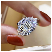 Nhẫn kim cương 5 cara mạ vàng 14K QYP40080