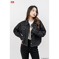 Áo khoác croptop chỉ nổi nữ FM Style, Áo Khoác Kaki Viền Chỉ Nổi Phong Cách Thời Trang Cá Tính, 3 màu hot hit 211217406