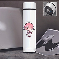 Bình nước giữ nhiệt in hình RE: ZERO anime chibi BẮT ĐẦU LẠI Ở THẾ GIỚI KHÁC xinh xắn dễ thương tiện lợi