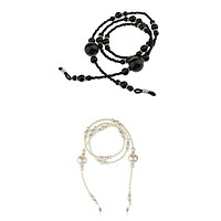 2pcs Beads Eye Glasses Sunglasses Spectacles Chain Cord Lanyard Holder Strap