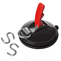 Vacuum Suction Cup Anchor with 2PCS Securing Hooks Heavy Duty Car Strap Suction Cup Hooks for Car Kitchen Bathroom