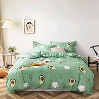 Bộ chăn ga gối cotton LIDACO PL1 - Bơ Xanh (SP001151) - TẶNG VỎ GỐI ÔM