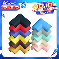 Set 10 Tấm Bịt Góc Bàn Bằng Mút Xốp Cao Cấp Giúp Bảo Vệ Bé An Toàn (Có Sẵn Keo Dán 2 Mặt 3M) - Giao Màu Ngẫu Nhiên - Hàng Nhập Khẩu