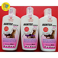 Sữa Tắm Ve Rận Bọ Chét Mượt Lông cho chó con và mèo con Hantox Shampoo Hồng Nhũ Bạc 200m Pet -1989