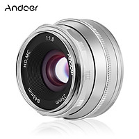Andoer 25mm F1.8 Manual Focus Lens Large Aperture Compatible with Canon M1/ M2/ M3/ M5/ M6/ M10/ M100/ M50 EOS M-Mount