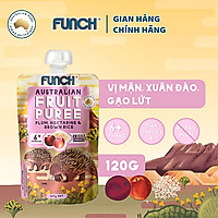 (6 tháng tuổi+) Trái Cây Nghiền 100% Nguyên Chất Funch Úc Vị Mận, Trái Xuân Đào, Gạo Lứt 120g
