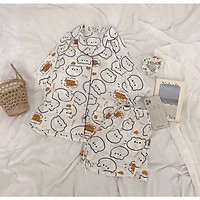 ĐỒ NGỦ GẤU WHAT CUTE BỘ PIJAMA MẶC NHÀ NỮ LỬNG ĐẸP