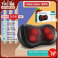 Gối Massage Đa Năng KingTech KP-315 - Máy Mát xa Toàn Thân Nhiệt Hồng Ngoại - Chuyên Sâu Cho Cổ, Vai Gáy, Lưng Dưới, Đùi, Chân - Sử Dụng Tại Nhà, Văn Phòng, Trên Ô Tô - Quà Tặng Cho Bạn Bè, Người Thân