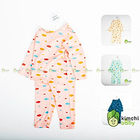 Đồ Bộ Bé Gái, Bé Trai Minky Mom Vải Thun Lạnh Họa Tiết Mickey Mây Hồng, Bộ Dài Tay Cho Bé Mặc Nhà MKMTD2116