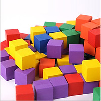 100 Hạt gỗ lập phương màu sắc đồ chơi gỗ giáo dục Montessori - HH1121