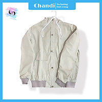 Áo Khoác Kaki Nữ form rộng thương hiệu Chandi, Áo kaki nữ 2 lớp cao cấp mẫu mới 2021 NT778
