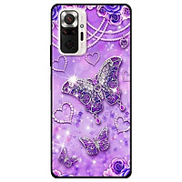 Ốp lưng dành cho Xiaomi Xiaomi Redmi Note 10 - Redmi Note 10 Pro - mẫu Bướm Hoa Xanh