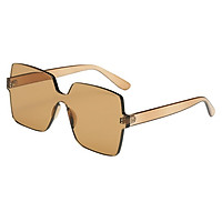 Retro Square Rimless Plastic Outdoor Sunglasses Men