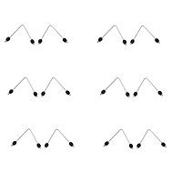 12 Pieces 2.5mm Speargun Band V Wishbone Wish Bone V-Shape Adapter Joint