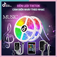 Đèn Led TikTok RGB Cảm biến Nhạc 5m, đèn trang trí nháy theo nhạc