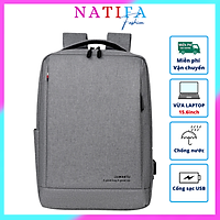 Balo Laptop Thời Trang đi học Cao Cấp Chống Nước Cổng Sạc USB NATIFA 9003
