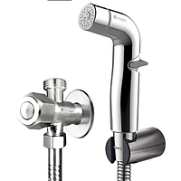 Bộ vòi xịt vệ sinh tăng áp TÙY CHỈNH ÁP LỰC NƯỚC cao cấp C'mon VX-03 + Van khóa T C'mon VK-02-T
