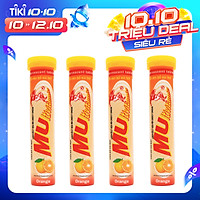 COMBO 4 tuýp sủi MUltivitamin vị cam bổ sung Vitamin C, giúp tăng cường sức đề kháng