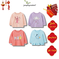 Áo thun dài tay thu đông bé gái cotton nhiều mẫu cao cấp Jumping Meters AN