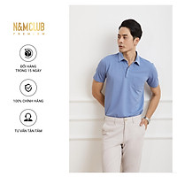 Áo Thun Polo Nam N&MCLUB ngắn tay màu xanh da trời mã 2103054