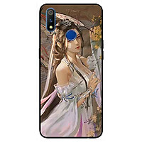 Ốp lưng in cho Realme 3 Pro Mẫu Cô Gái Ôm Sen