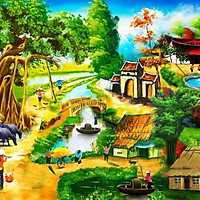 Tranh dán tường 3d tranh đồng quê