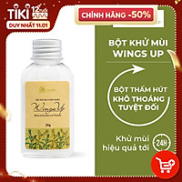 Bột Khử Mùi Wings-Up Khử Mùi Hôi Chân Hôi Nách Ngăn Tiết Mồ Hôi Hôi Khử Mùi Giày Không Mùi An Toàn Từ Thiên Nhiên Cỏ Mềm 25g