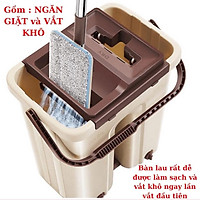 Chổi lau nhà tự vắt thông minh tặng bông lau cây lau size lớn xoay 360 độ
