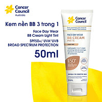 Kem chống nắng Cancer Council - BB Cream 3 trong 1 SPF50+/PA++++ 50ml