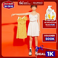 Đầm 2 dây nơ ngực GUMAC DA12182