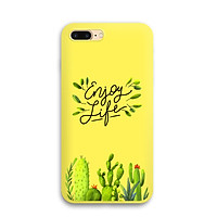 Ốp lưng dẻo cho điện thoại Iphone 7 Plus / 8 Plus - Họa tiết in nổi - 7911 CACTUS04 - Xương rồng - Màu Vàng - Hàng Chính Hãng
