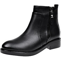 Boot nữ đế bệt cổ ngắn hiện đại êm chân GBN191