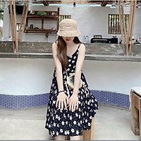 Đầm hoa 2 dây dáng xoè phồng M.O.N Boutique