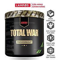 Redcon1 Total War - Pre Workout, Tăng Năng Lượng, Sức Bền & Sự Tập Trung, Beta-Alanine, 350mg Caffeine, Citrulline Malate, Nitric Oxide Booster, Hộp 30 Lần Dùng