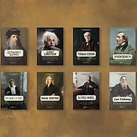 Combo 8 Cuốn Sách Kể Về Cuộc Đời Của Những Thiên Tài: Elbert Einstein + Thomas Edison + Andersen + Leonardo Da Vinci + Marie Curie + Lev Tolstoy + Isaac Newton + Alfred Nobe
