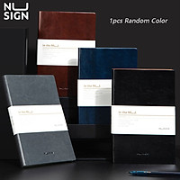 Nusign 1pcs A5 Retro Notebook Oil Wax Pattern Cover Writing Handbook 120 Sheets Paper Business Notepad With Ribbon Bookmark Record Note Book Student Diary Books School Schedule Planner Random Color