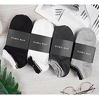 Combo 3 Đôi Tất Zara-Man cổ ngắn Chất Liệu Cotton Thấm Hút mồ hồi