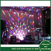 Đèn Led Quả Cầu Xoay Pha Lê Cảm Biến Nhạc, Đèn Led Quả Cầu Xoay 7 Màu Thế Hệ Mới, Thiết Kế Nhỏ Gọn, Độ Phủ Màu Và Tia Rộng, Sử Dụng Bóng Led Siêu Tiết Kiệm, Cảm Biến Âm Thanh - Free Ship Toàn Quốc