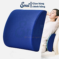 Gối tựa lưng chống đau mỏi thắt lưng Ema cho dân văn phòng, lái xe - Giảm đau mỏi khi phải ngồi lâu, tựa lưng thư giãn thoải mái