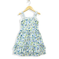 Đầm Bé Gái Kate Sát Nách 2 tầng tùng nhún phối ren MEEJENA 1843, từ 10- 28 kg, Vải Kate Hoa Cúc siêu dễ thương -1843