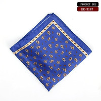 Khăn cài áo vest cho nam _ Pocket square hoạt tiết con hổ