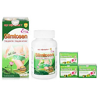 Combo 1 Thực phẩm chức năng Slimtosen Extra (100 viên) + 3 hộp trà slimutea Học viện quân y