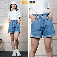 Quần short jean nữ ️ Quần đùi nữ lưng cao có chun co dãn phong cách Ulzzang - QJ18