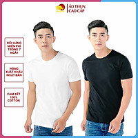 Áo thun nam trơn Gold Rhino cao cấp, 2 màu Trắng / Đen, hàng xuất khẩu Nhật Bản, 100% cotton chất xịn, áo phông nam trơn mềm mịn, thấm hút mồ hôi, kháng khuẩn, khử mùi hôi triệt để - Hàng chính hãng