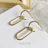 Bông Tai- Khuyên Tai Nữ Hợp Kim Hình Tròn Xích Sắt Sang Trọng/B&m Basic/BTHK0036
