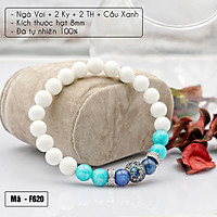 Vòng tay Ngà Voi 8mm + 2 Kyanite + 2 TH + Cầu Xanh