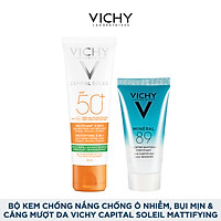 Bộ Kem Chống Nắng Chống Ô Nhiễm, Bụi Mịn Và Căng Mượt Da VICHY Capital Soleil Mattifying
