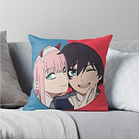 Gối vuông in hình DARLING IN THE FRANXX - CHIẾN TRẬN NGƯỜI MÁY anime dễ thương