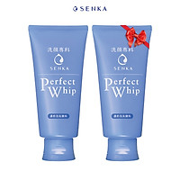 Sữa Rửa Mặt Tạo Bọt Chiết Xuất Tơ Tằm Trắng Senka Perfect Whip 120g (x2)