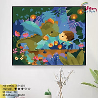 Tranh tô màu theo số hoạt hình dễ thương HH4150